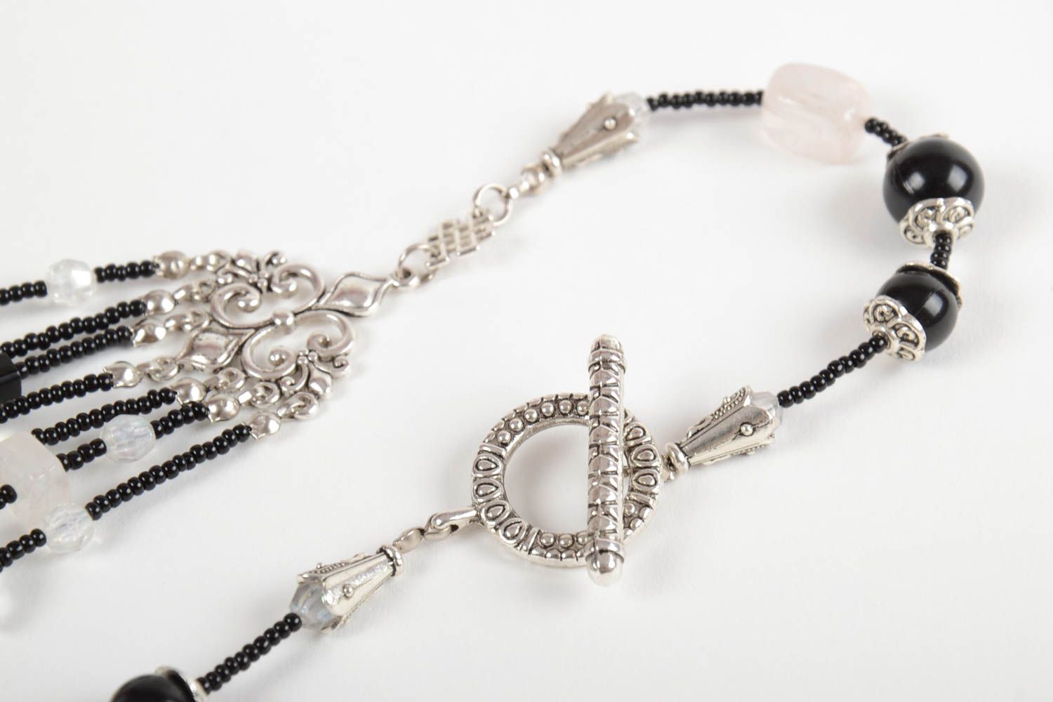 Collier perles rocaille fait main Bijou fantaisie Accessoire femme avec perles photo 5