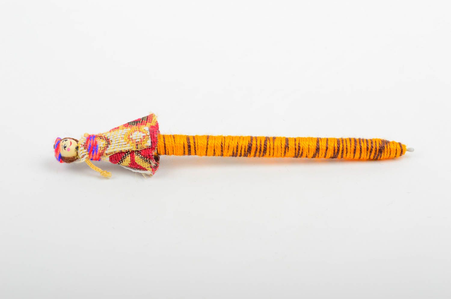 Детская ручка хенд мейд подарочная ручка с куклой шариковая ручка красивая фото 4
