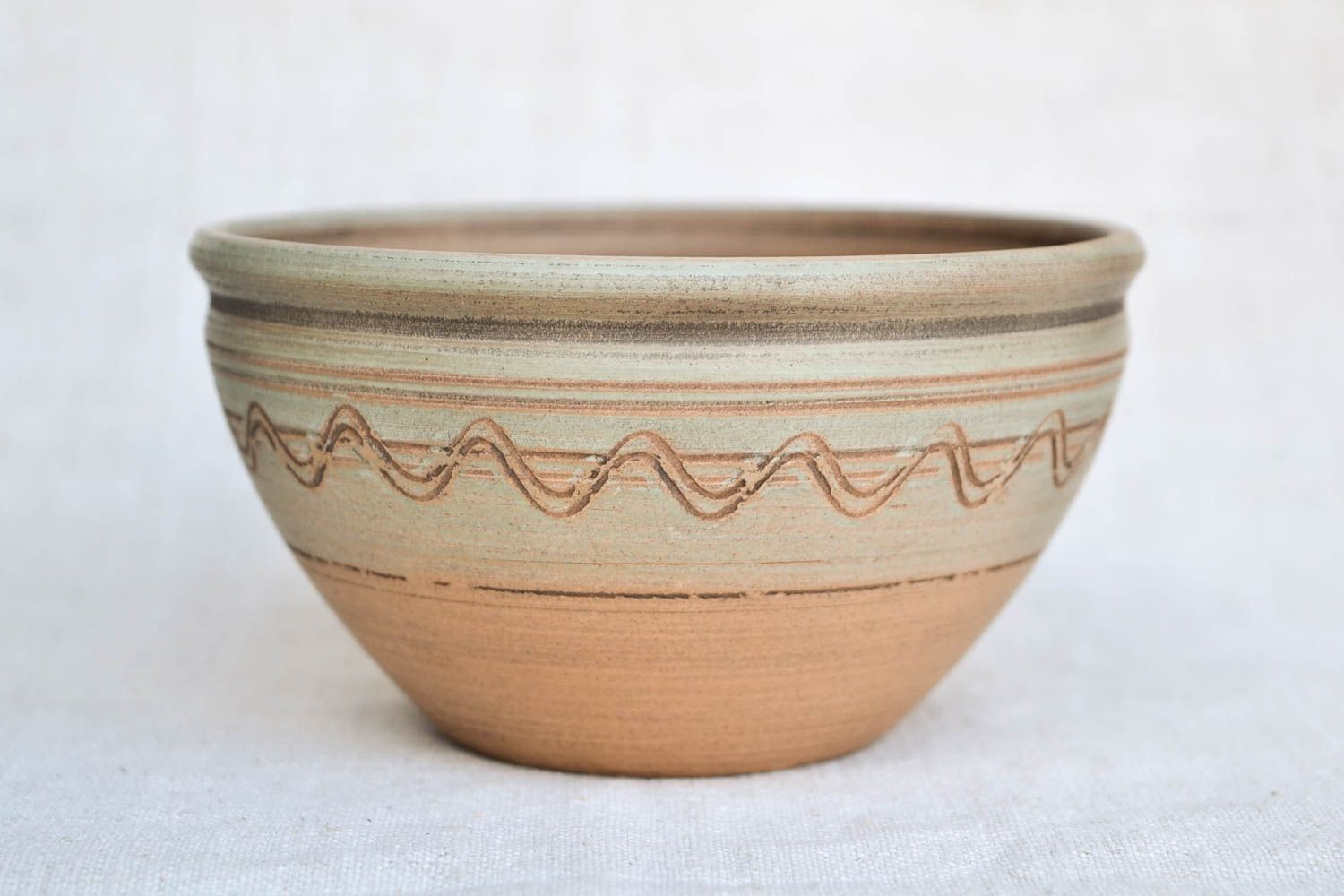 Eco friendly handmade ceramic bowl molded clay bowl kitchen supplies gift ideas photo 3
