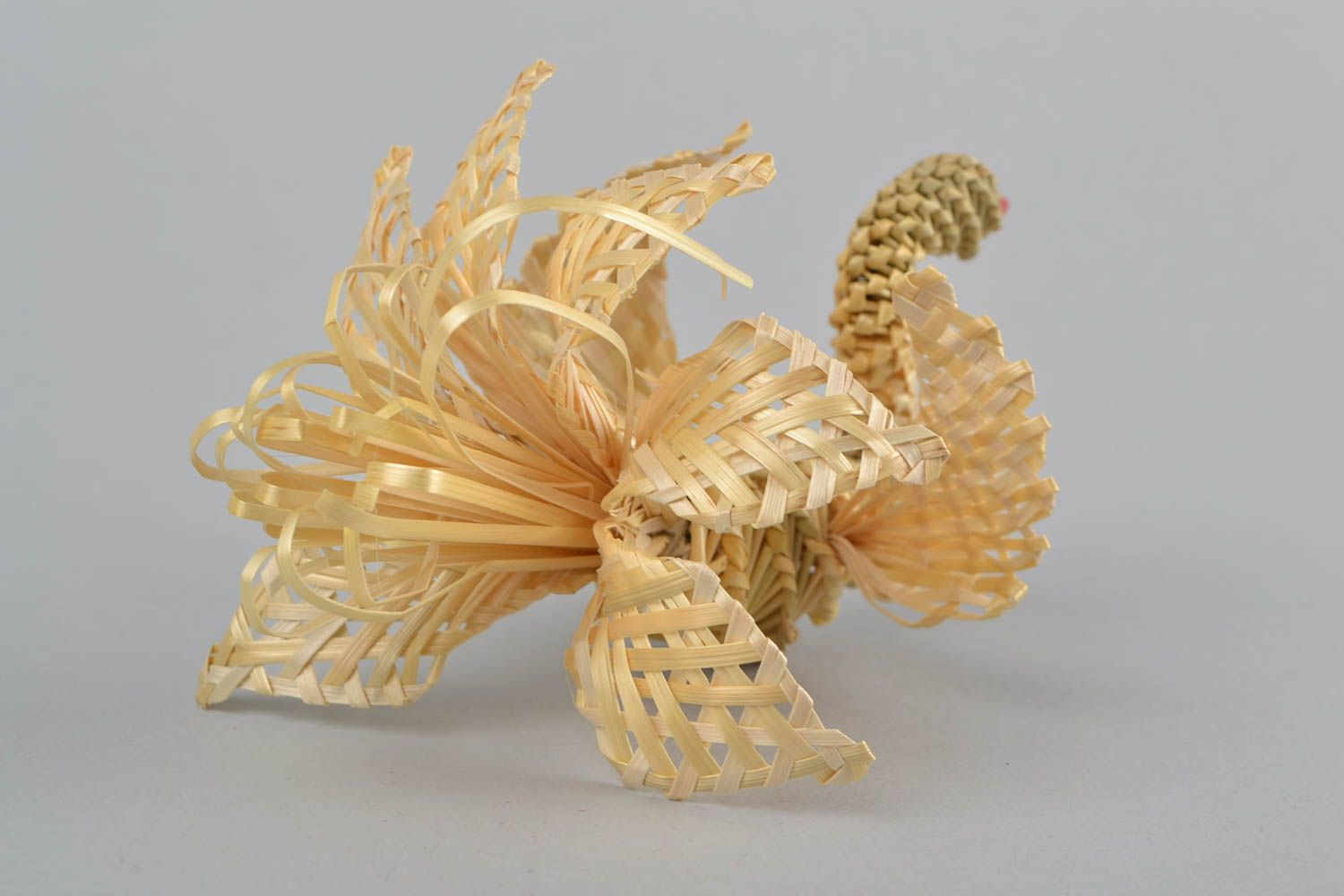 Figura decorativa juguete artesanal con forma de cisne de paja original souvenir foto 5