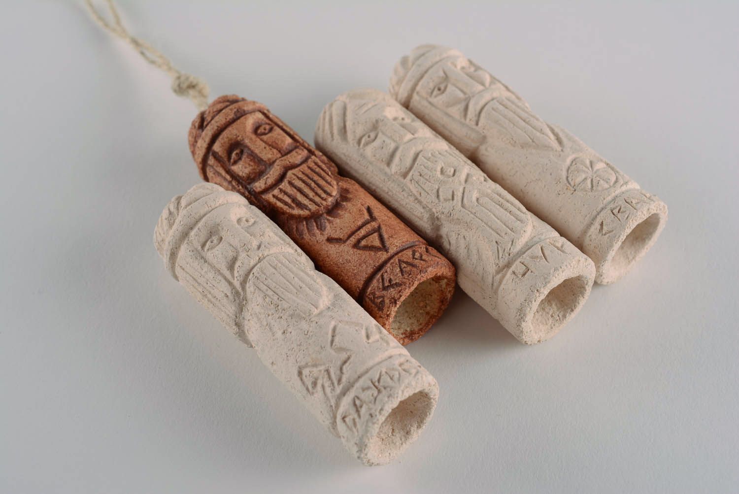 Ceramic amulet pendant Veles photo 4