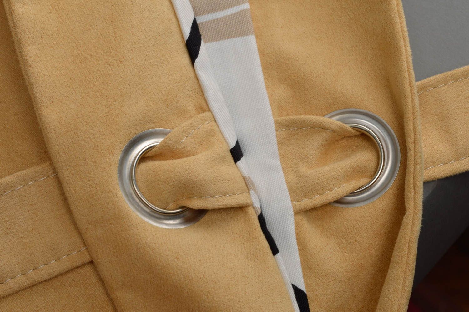 Bolso de tela de color beige hecho a mano regalo original accesorio de mujeres foto 4