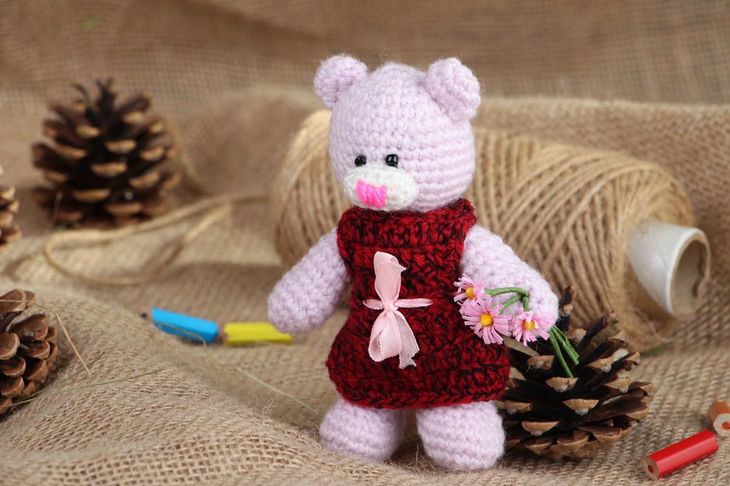 Soft toy Bear in a Dress photo 5