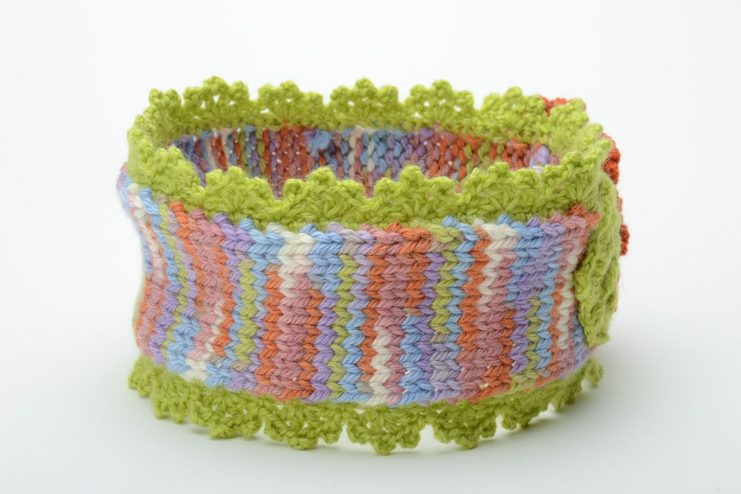 Homemade crochet children's flower headband photo 4