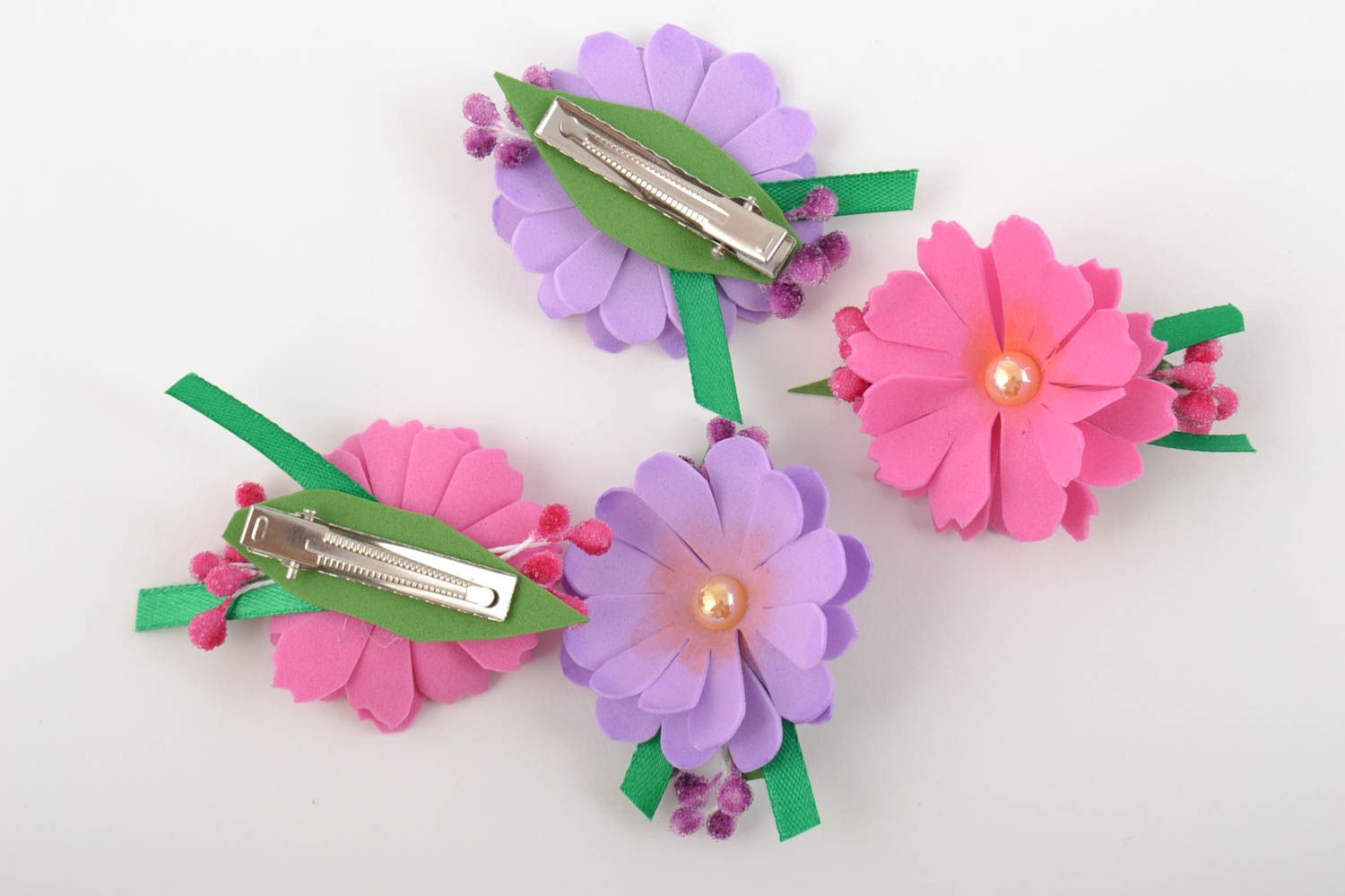 Pinzas de pelo artesanales accesorios para el cabello regalos para chicas foto 2