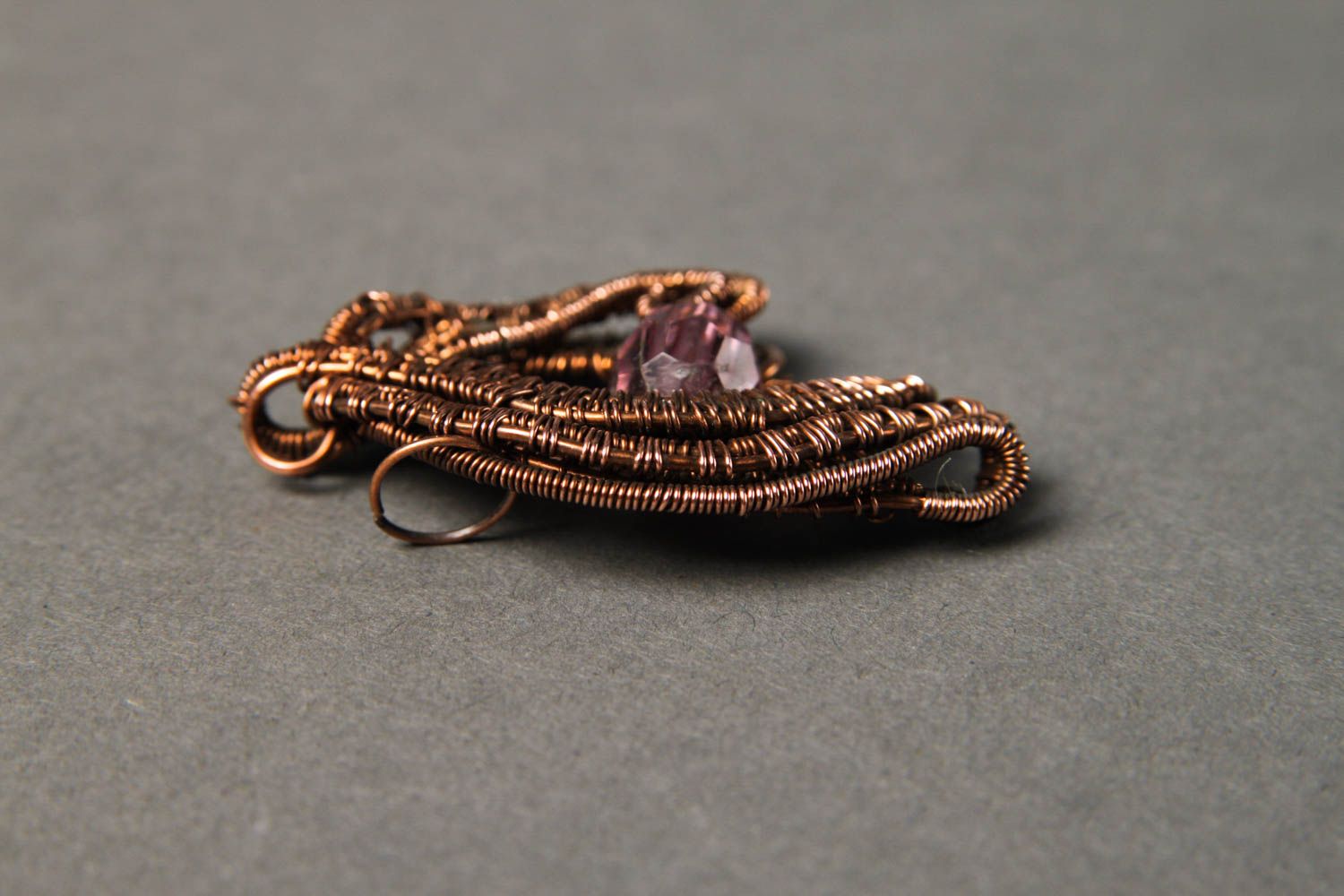 Unusual handmade copper pendant wire wrap ideas metal jewelry designs photo 5