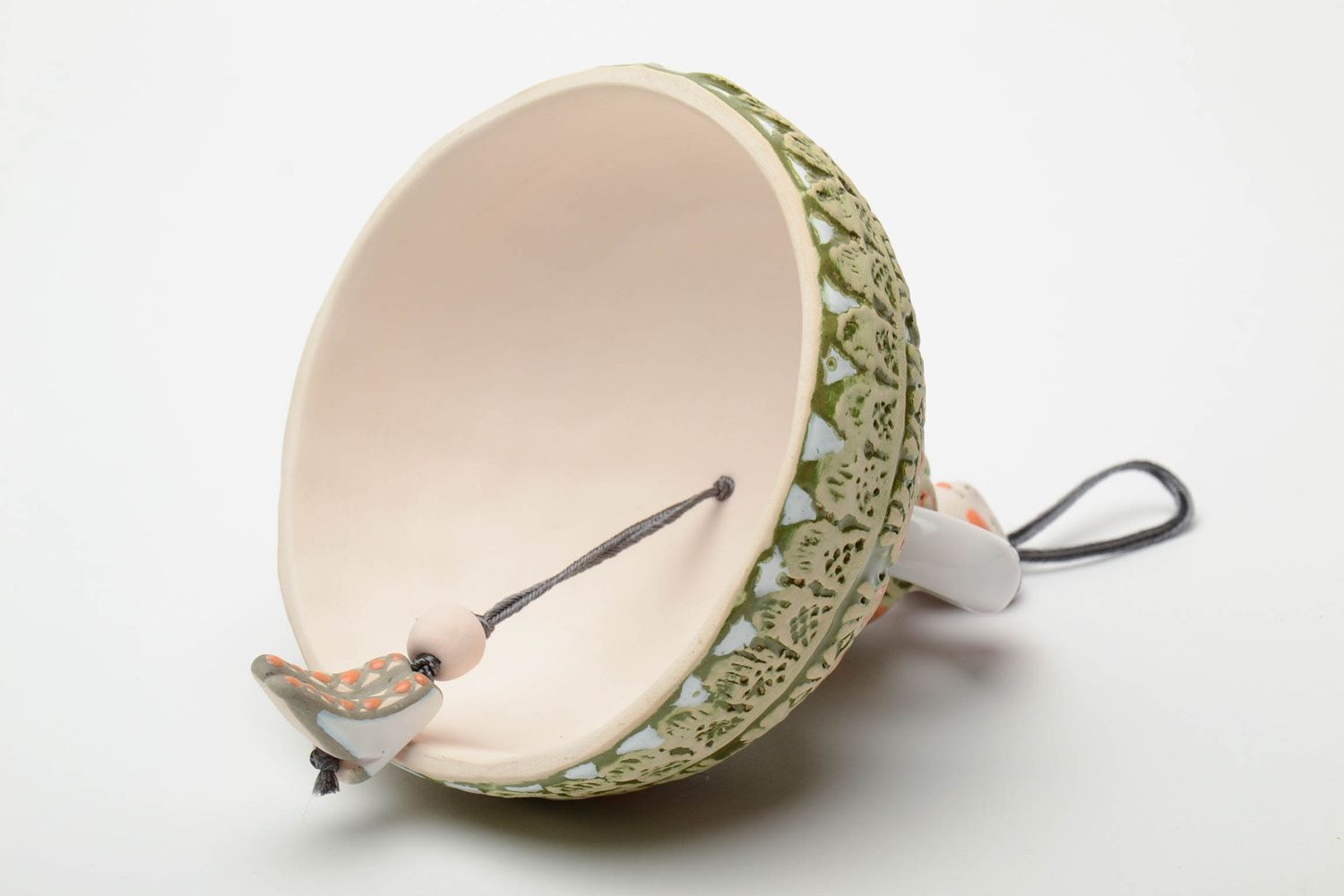 Campanello originale fatto a mano campanella in ceramica elemento decorativo foto 4