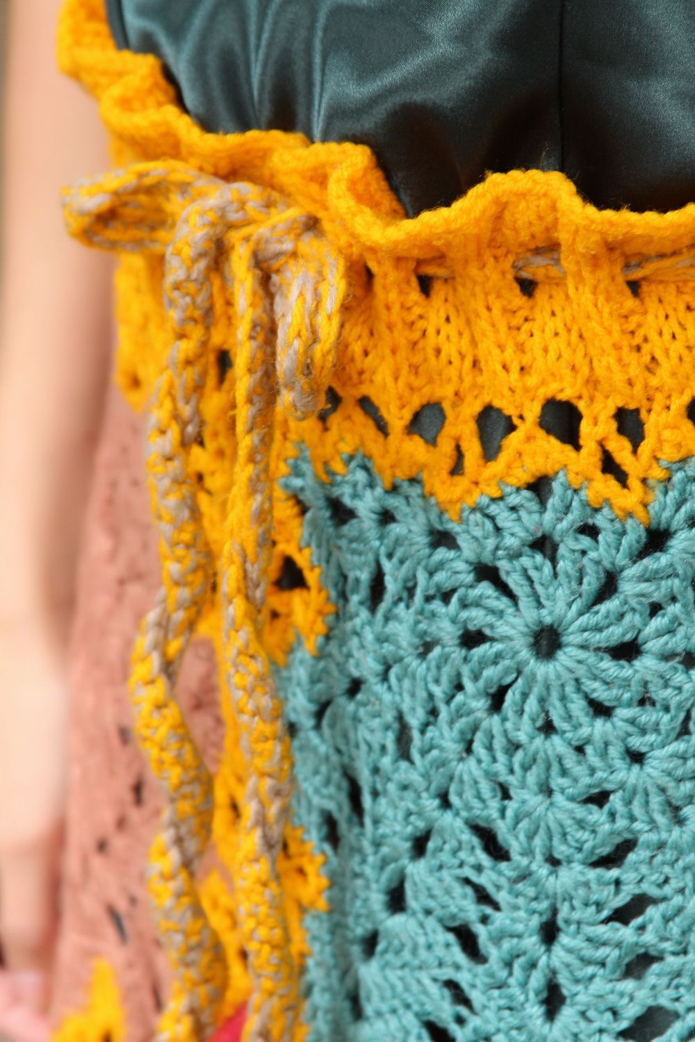 Handmade knitted skirt photo 5