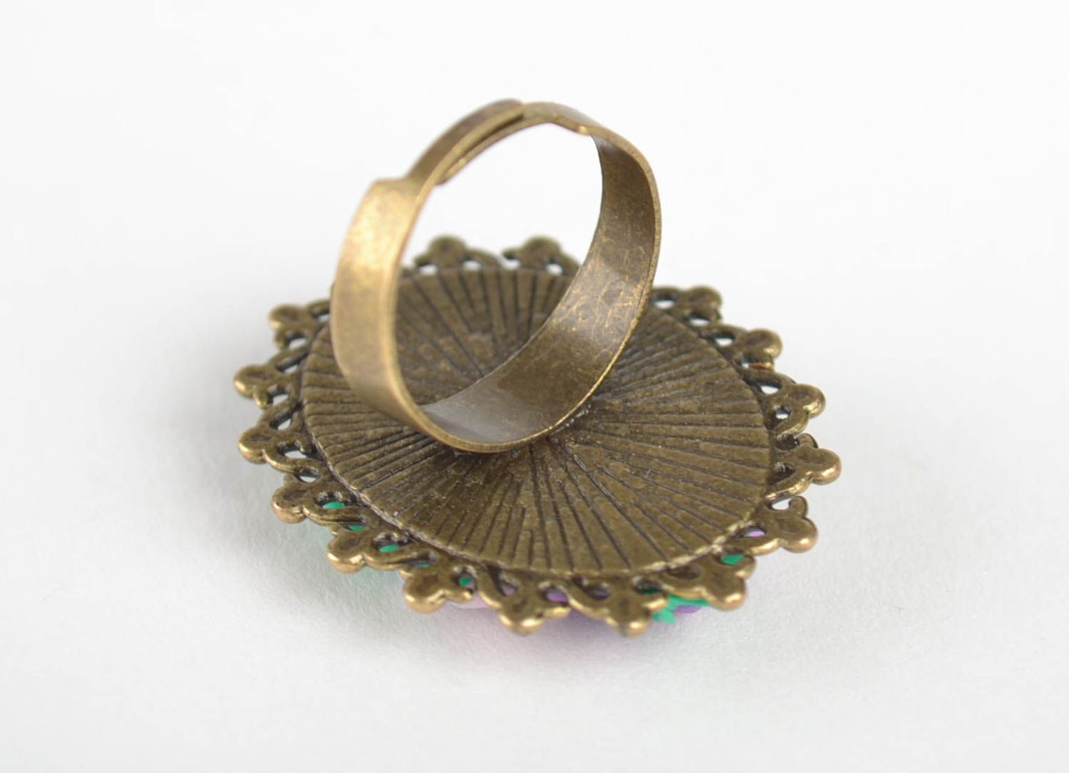 Handmade jewelry plastic ring flower jewelry fashion rings designer accessories photo 2