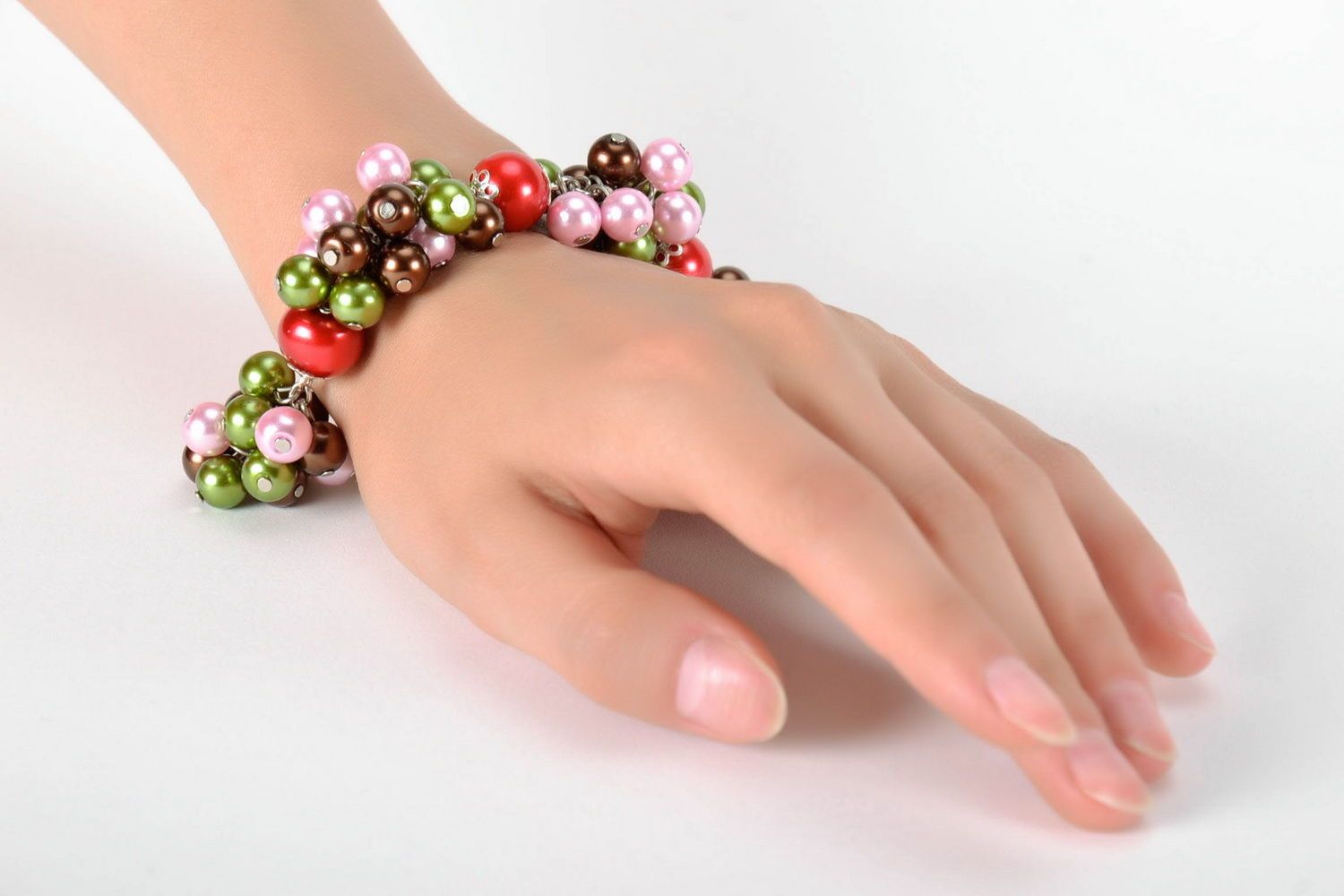 Bracelet fait main en perles multicolores photo 5