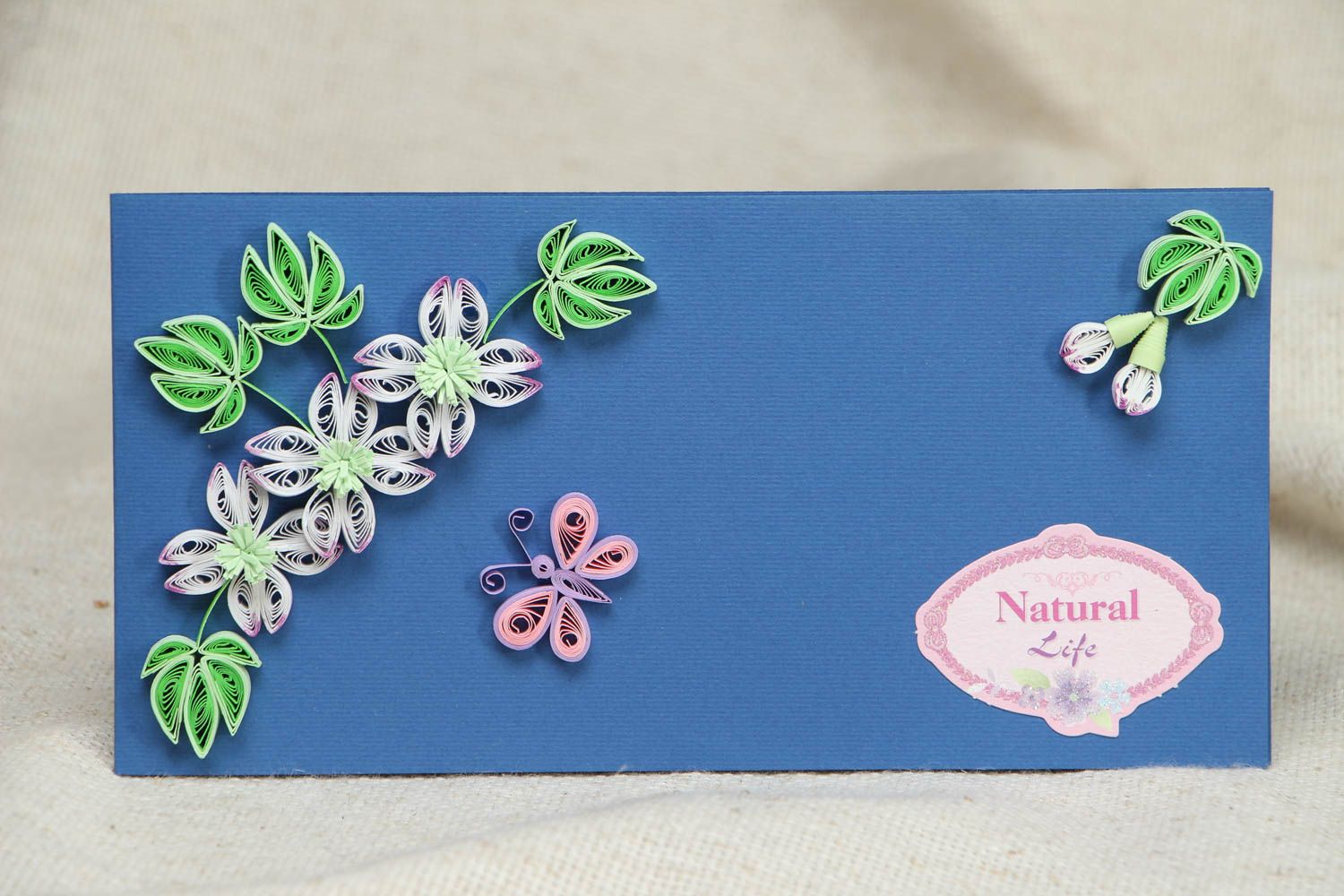 Handmade quilling greeting card photo 1