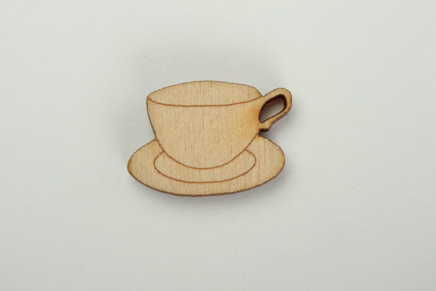 Handgemachte Figur zum Bemalen Holz Rohlinge Miniatur Figur Tasse und Untertasse foto 3