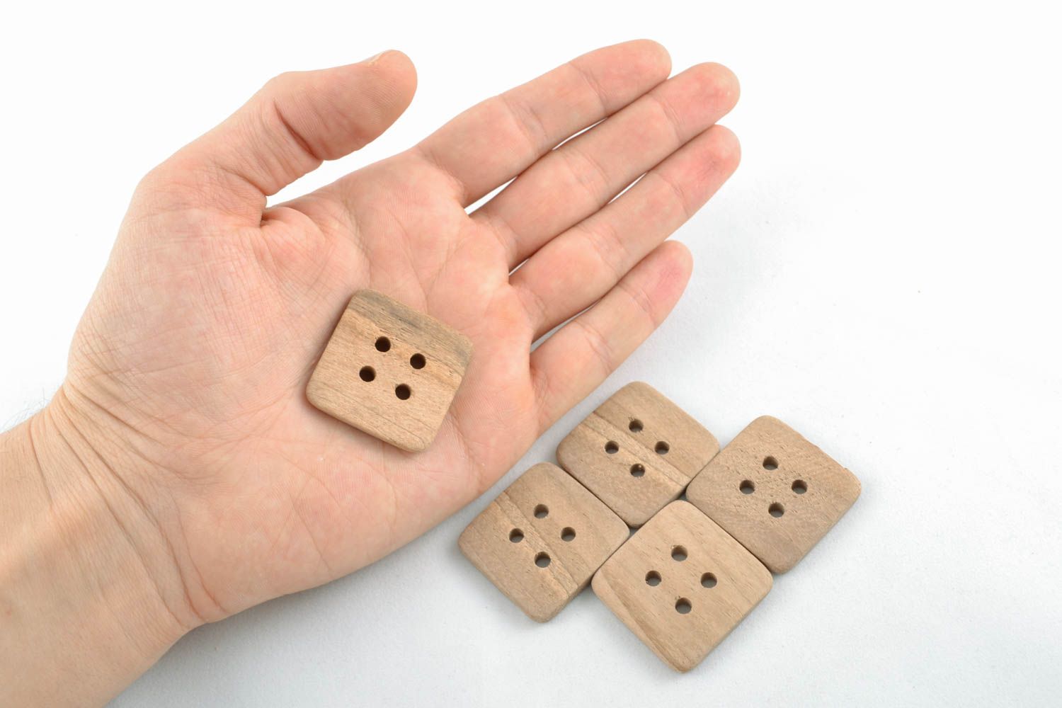 Set of wooden buttons photo 4
