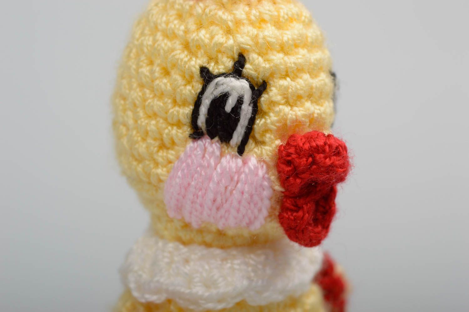 Jouet oiseau Peluche faite main en fils de coton au crochet Cadeau enfant photo 3