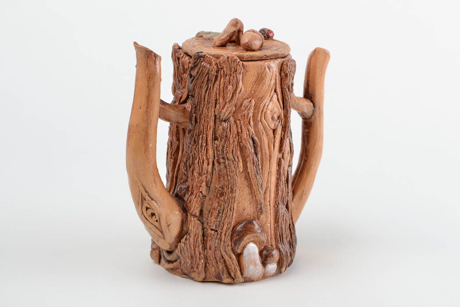 Clay art handmade pottery ceramic teapot small teapot housewarming gift ideas photo 4