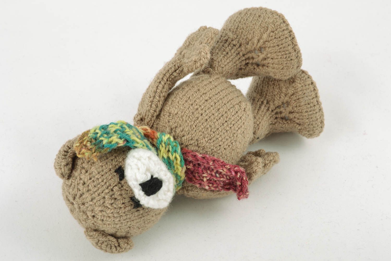 Jouet tricoté au crochet ours brun  photo 2