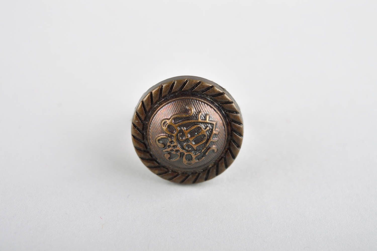 Кольцо ручной работы кольцо из металла стильное винтажное кольцо авторское фото 2
