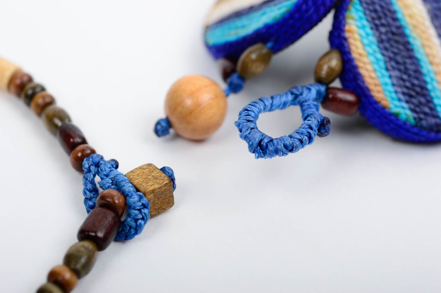 Unusual handmade jewelry set ceramic bracelet beaded necklace ceramic necklace photo 4