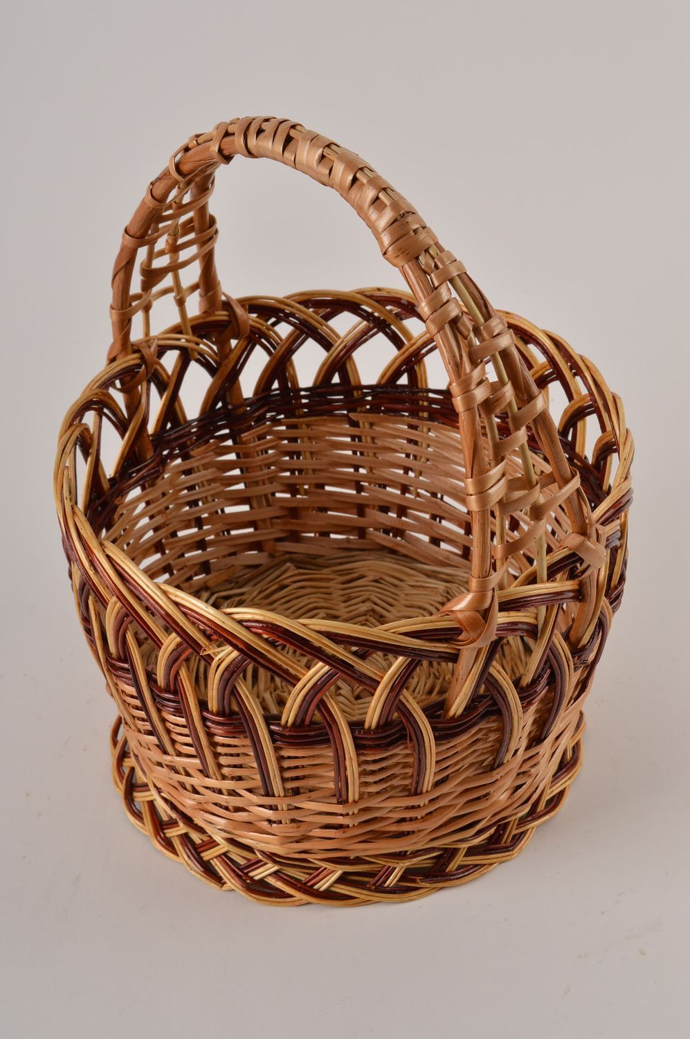 Unusual handmade woven basket Easter basket design interior decorating photo 4