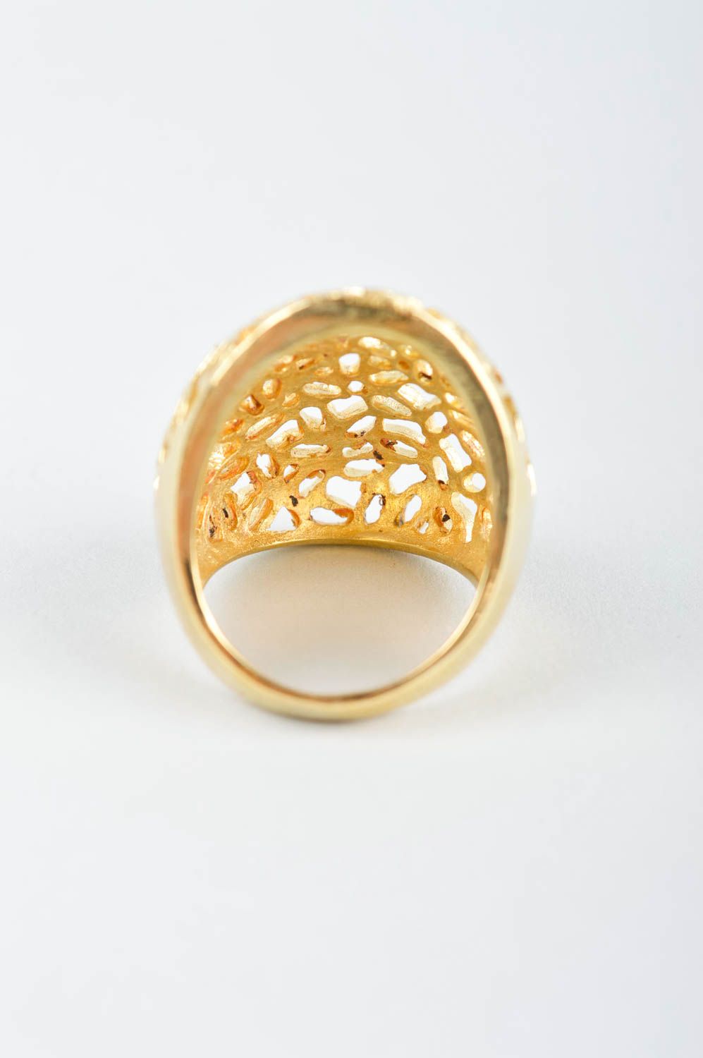 Unusual handmade metal ring homemade brass ring artisan jewelry designs photo 4