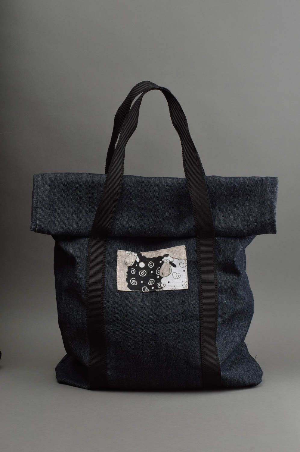 Sac à main en lin et coton fait main Sac cabas grand Accessoire femme tendance photo 3