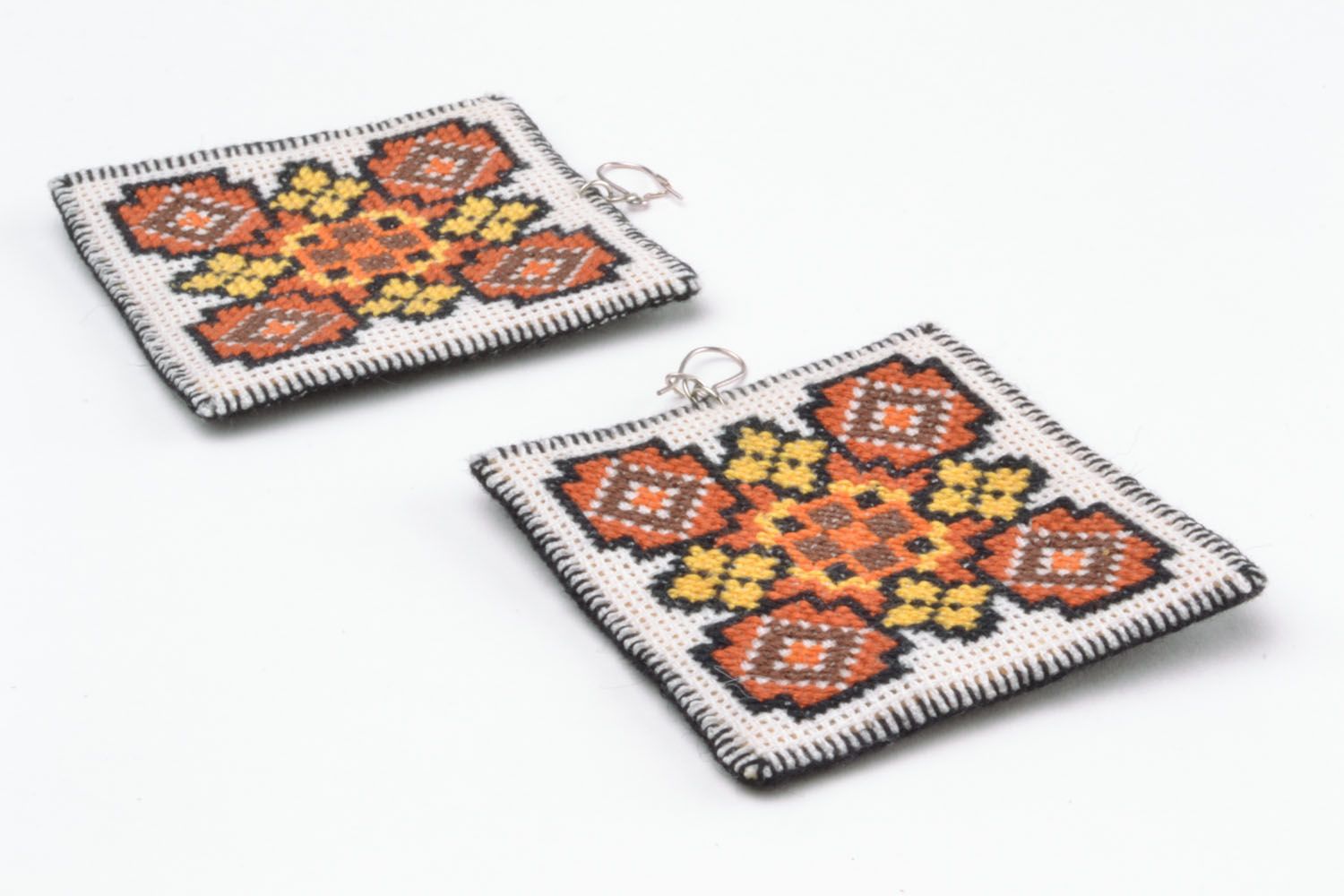 Embroidered earrings photo 5