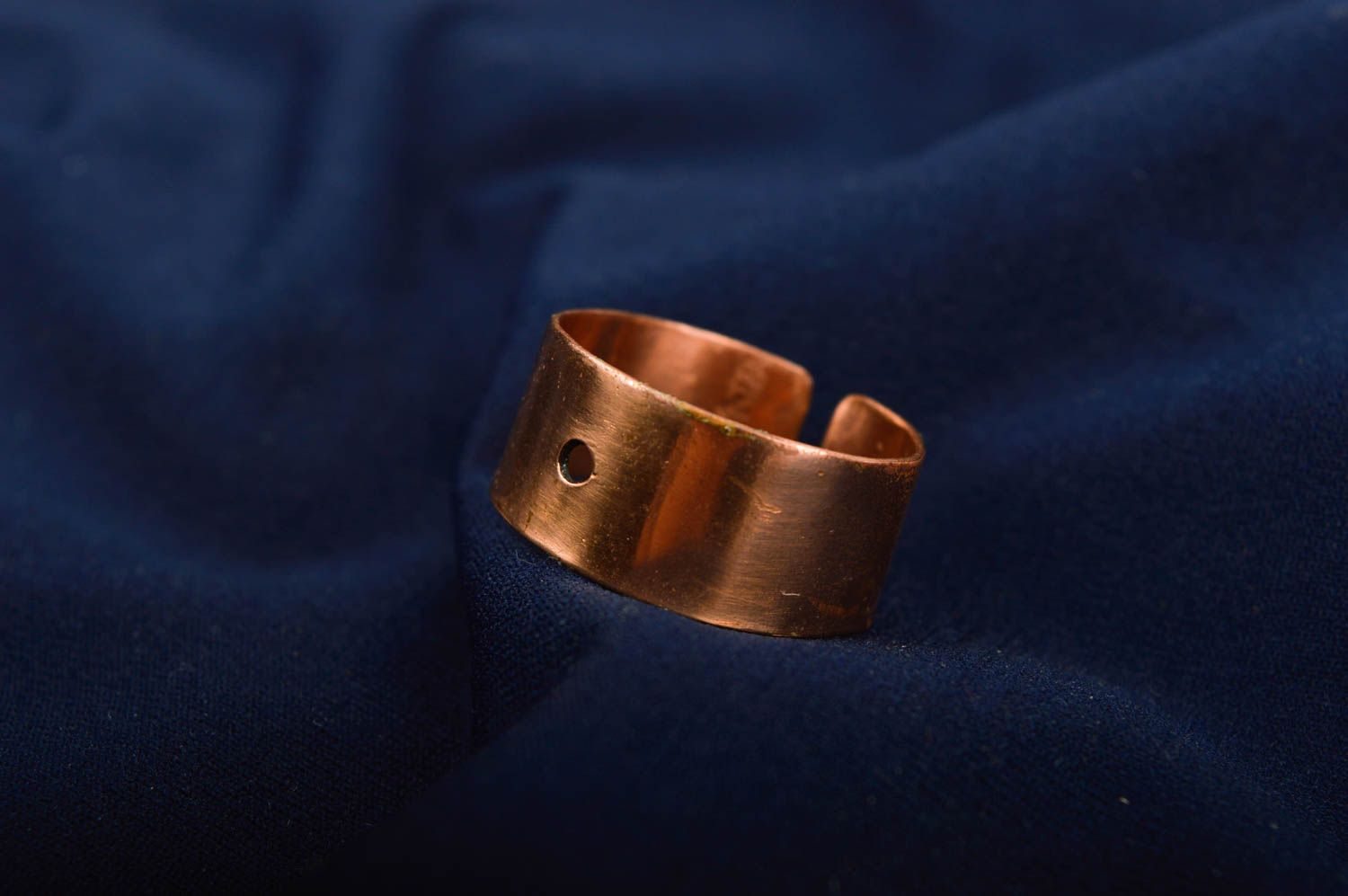 Bague cuivre Bijou fait main métal Cadeau original design de créateur stylé photo 2