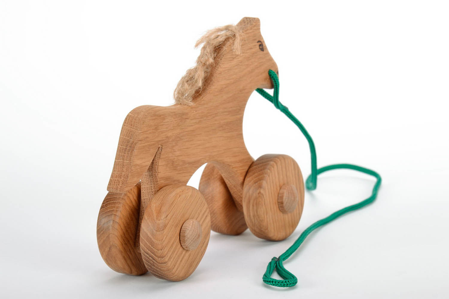 Brinquedo de madeira em rodas Cavalo foto 4