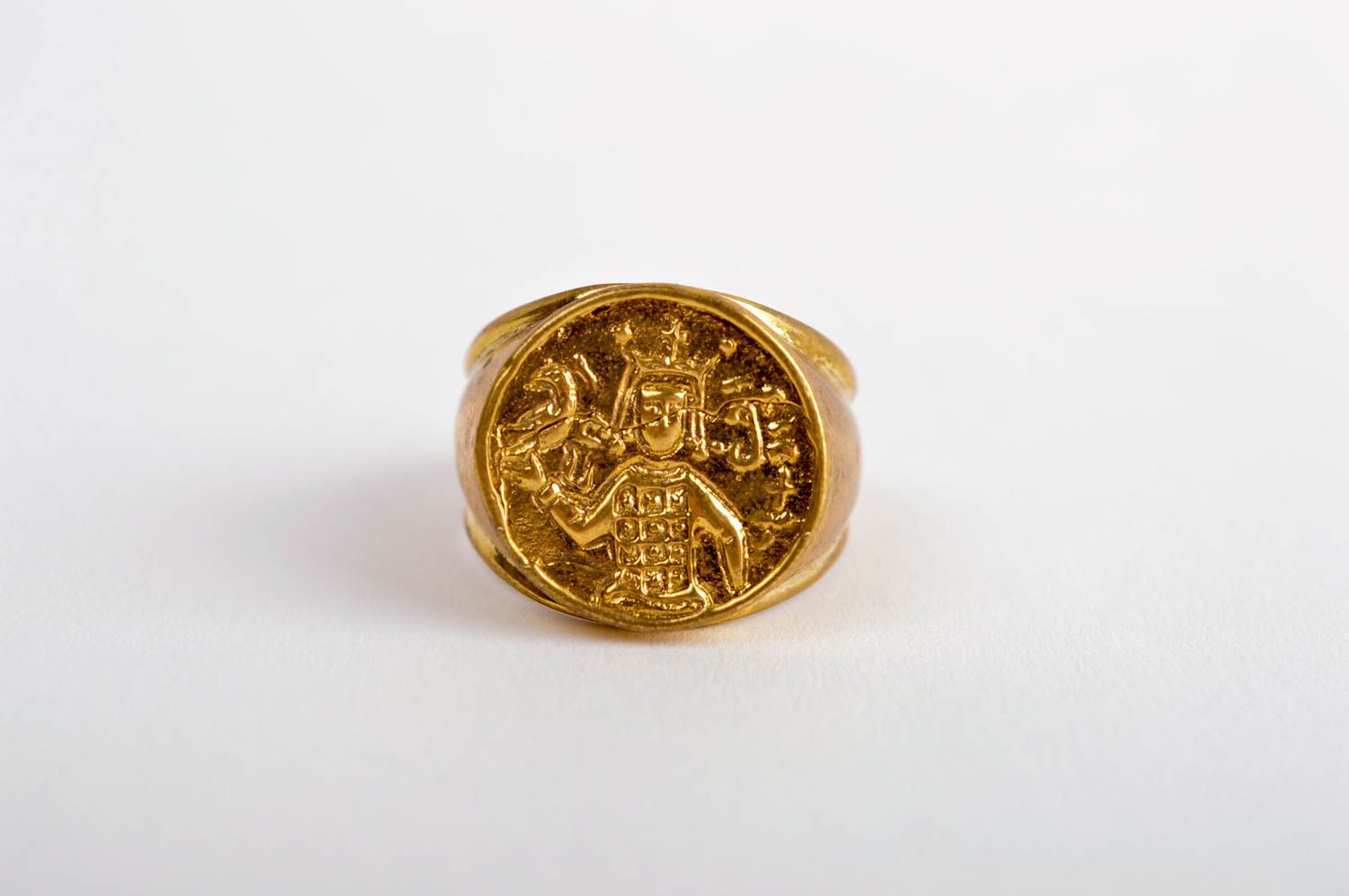 Кольцо ручной работы украшение из латуни модное кольцо для мужчин перстень фото 5