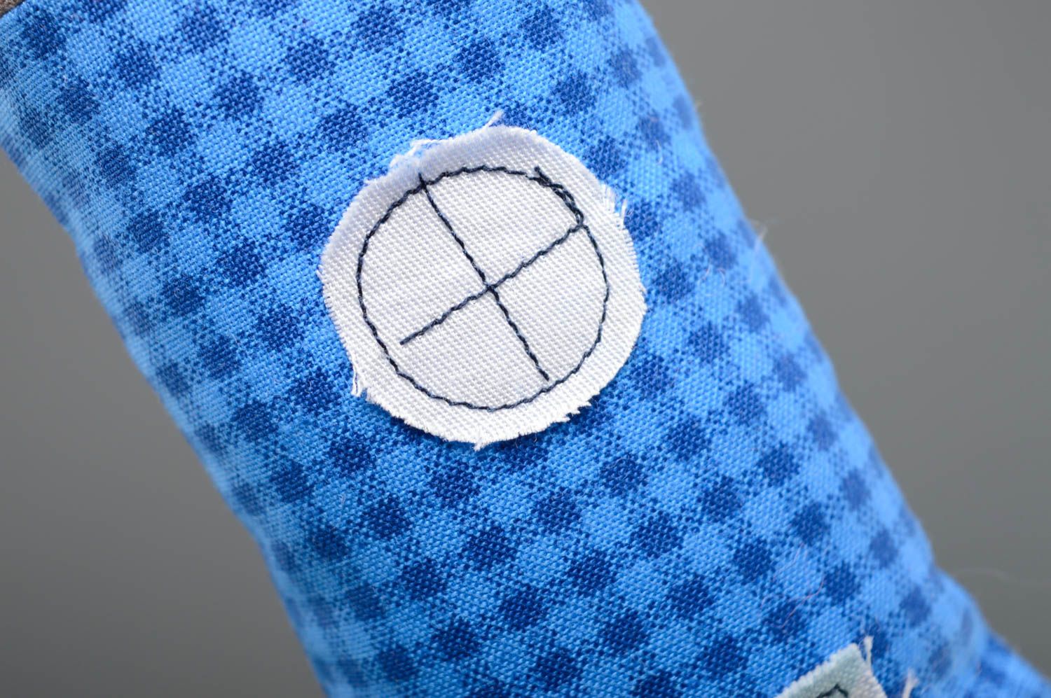 Déco en tissu à suspendre faite main Maisonnette en coton jouet décoratif photo 4