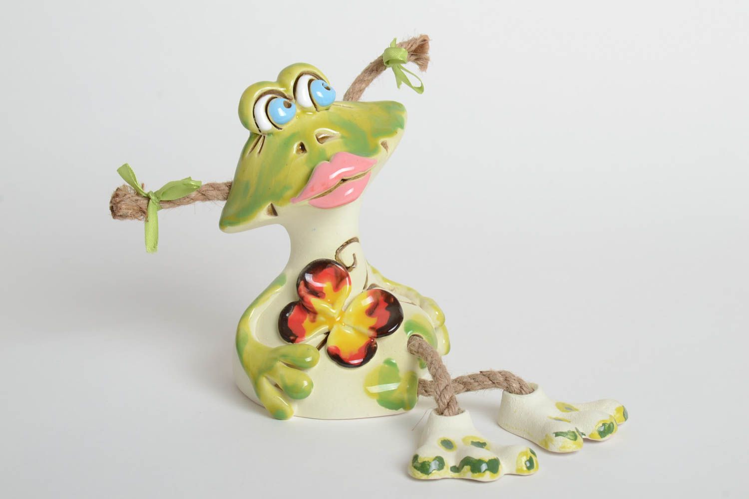 Handgemachte Keramik Spardose Frosch Geschenk Idee ausgefallene Spardose foto 2