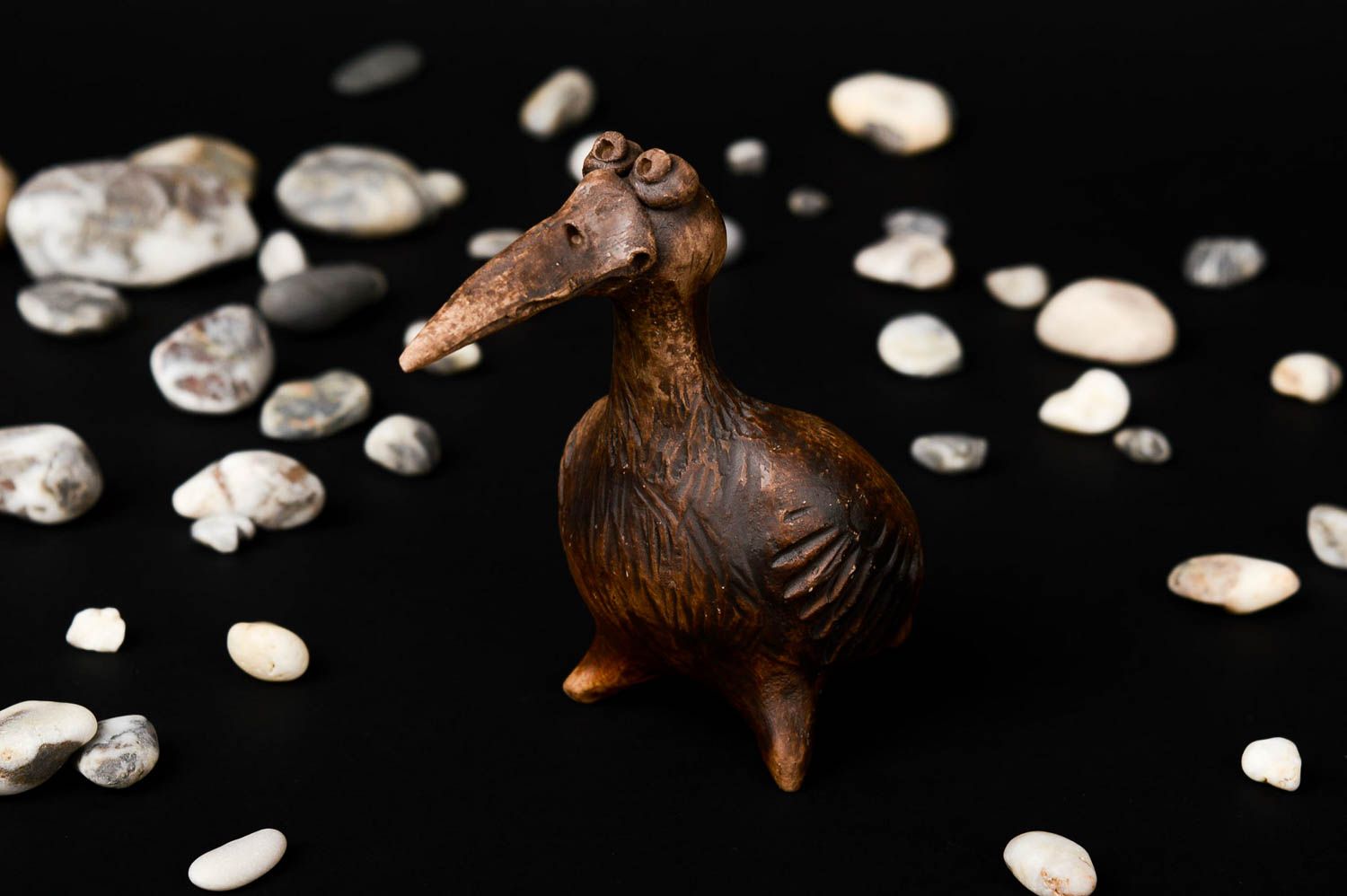Свистулька из глины ручной работы керамическая свистулька глиняная игрушка птица фото 1