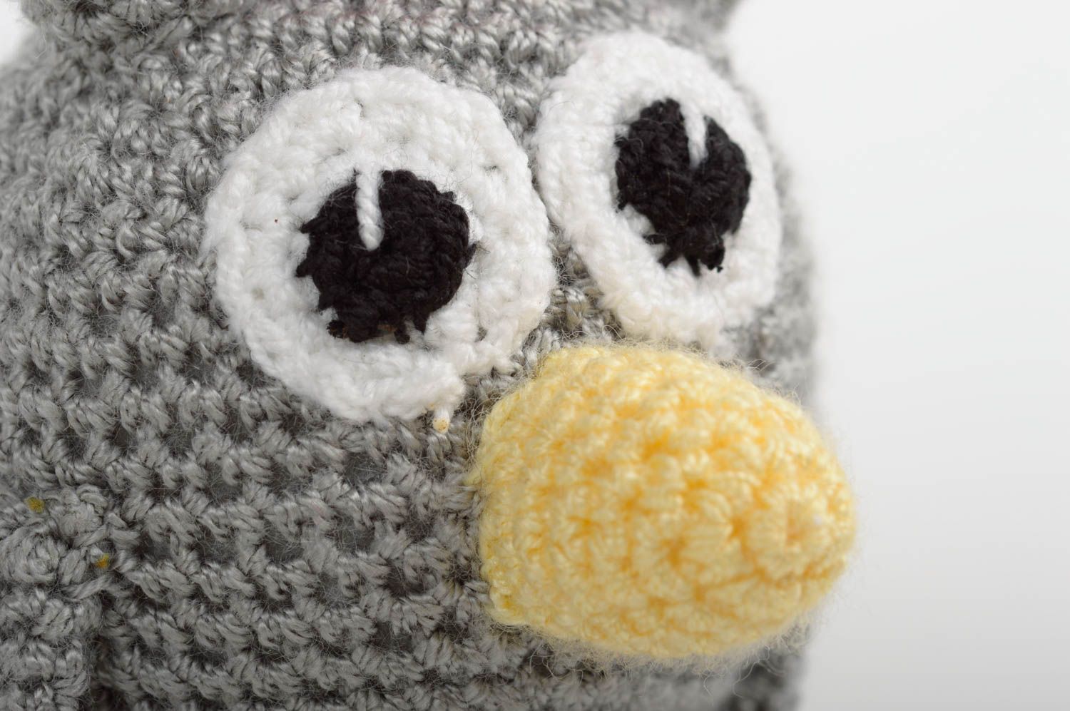 Jouet hibou Peluche faite main Déco maison tricoté au crochet pour enfant photo 4