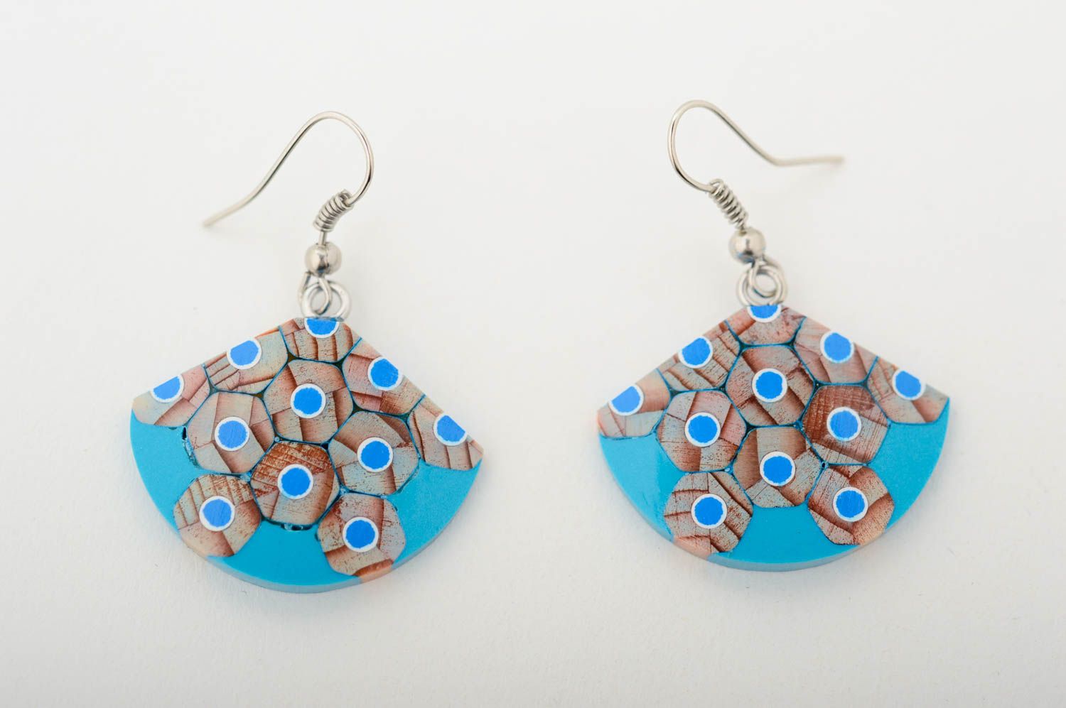 Handmade bright earrings designer dangling earrings stylish summer jewelry photo 3