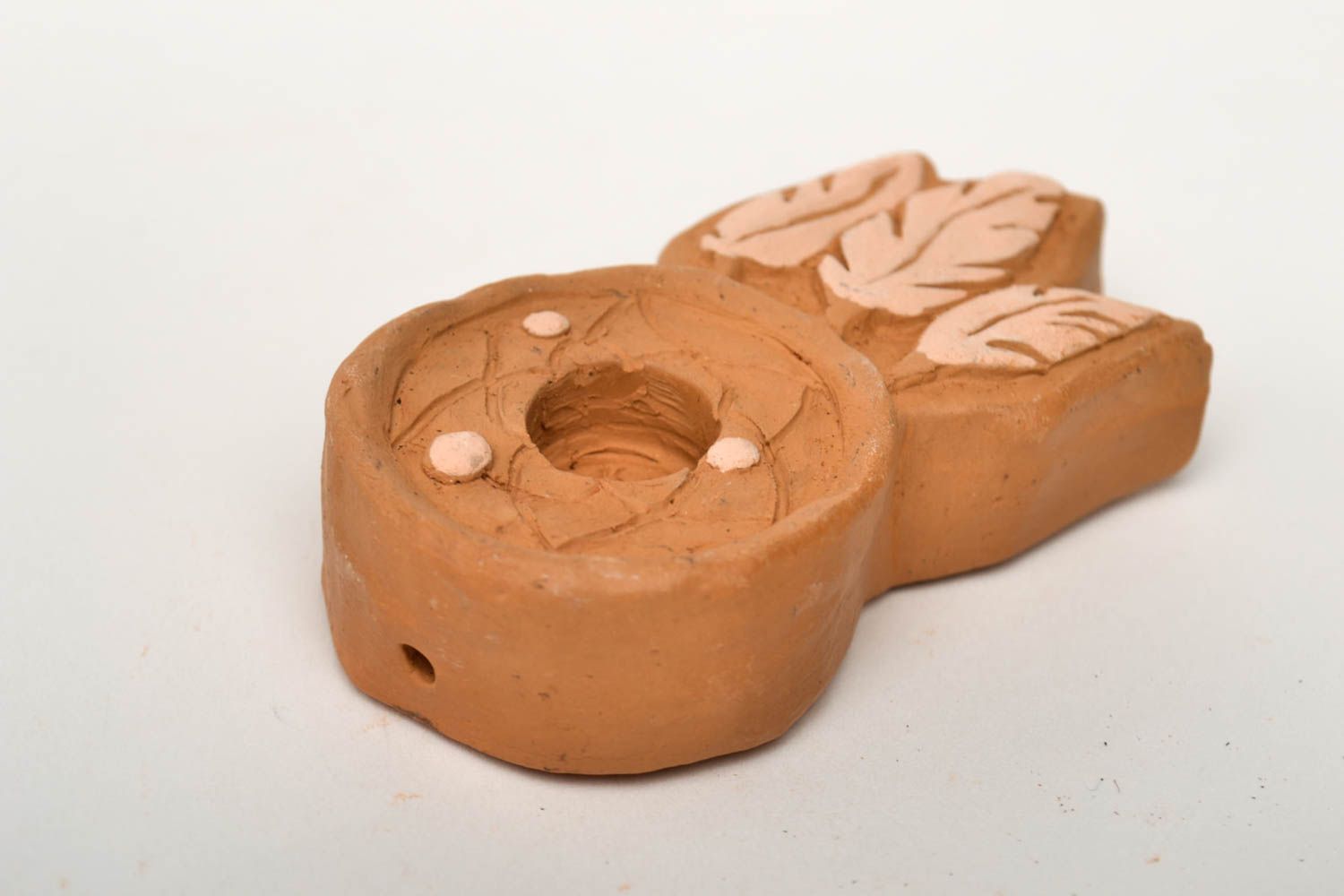 Keramik Handarbeit kleine Pfeife Geschenk aus Ton Pfeife zum Rauchen schön foto 3