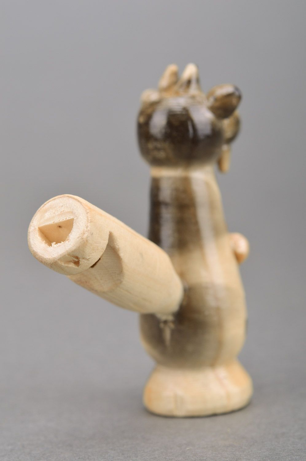 Деревянная свистулька ручной работы с выжиганием для детей или декора авторская фото 5