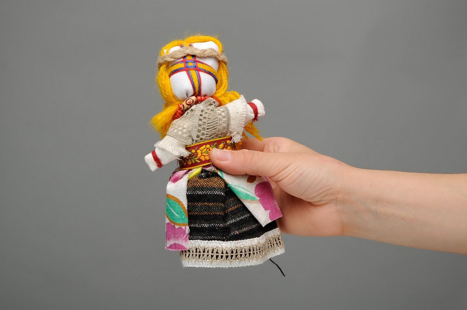 Boneca-motanka de algodão, artesnal foto 2