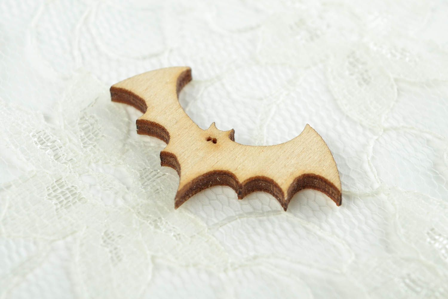Handgemachte Holzrohling zum Bemalen Miniatur Figur Fledermaus Holz Figur  foto 1