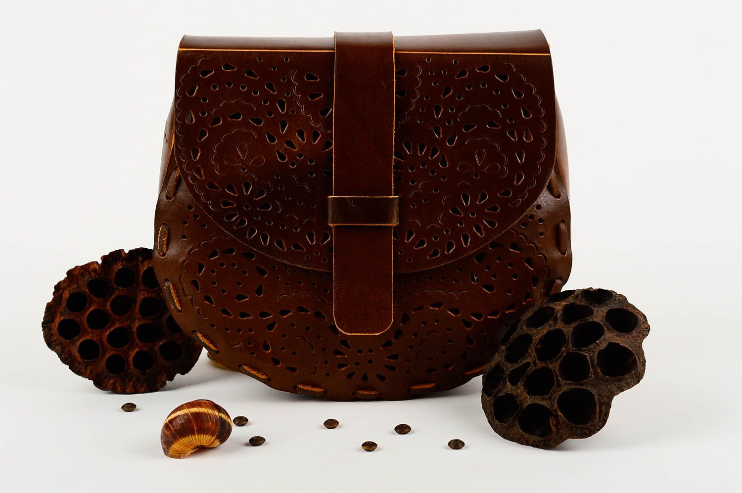 Handmade leather bag leather bag natural leather handbag beautiful design bag  photo 1