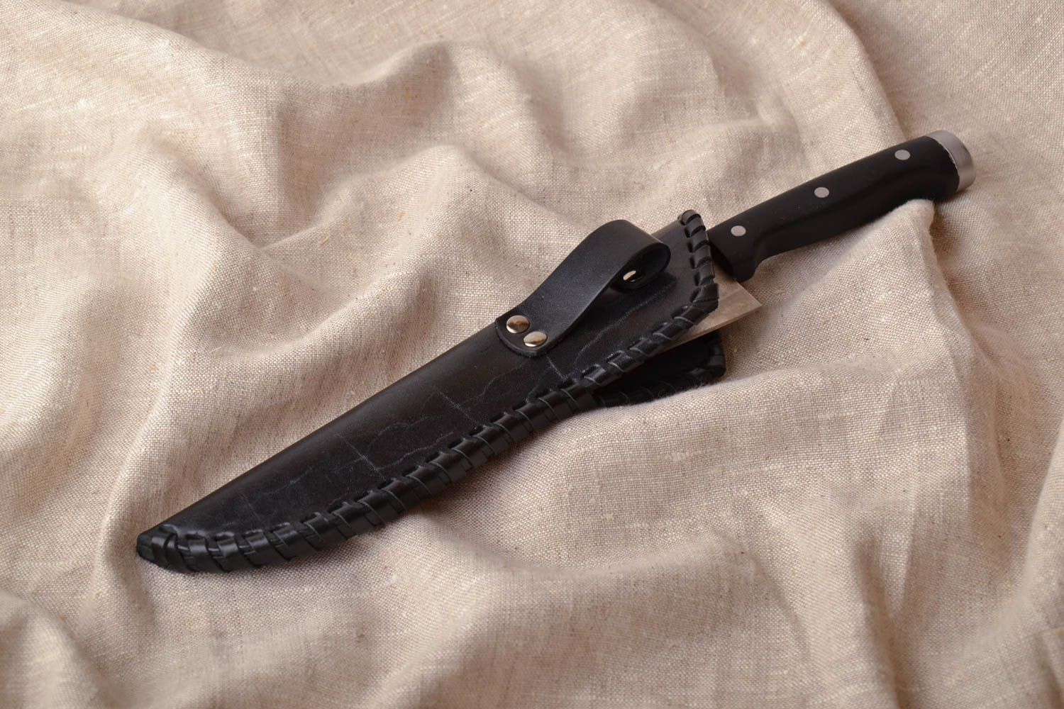 Leather knife sheath photo 1