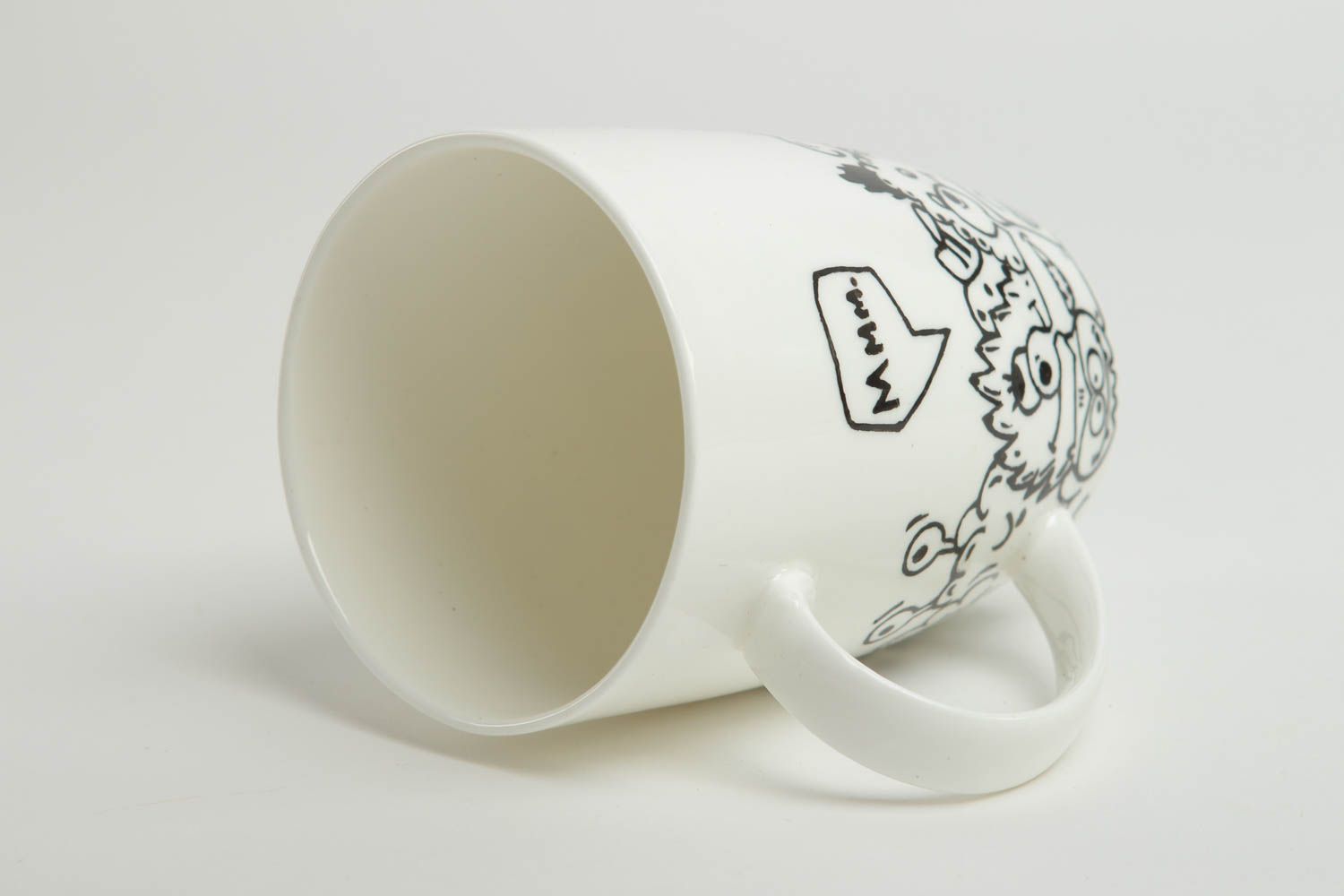 Оригинальный подарок ручной работы чашка для кофе фарфоровая кружка 450 мл фото 3