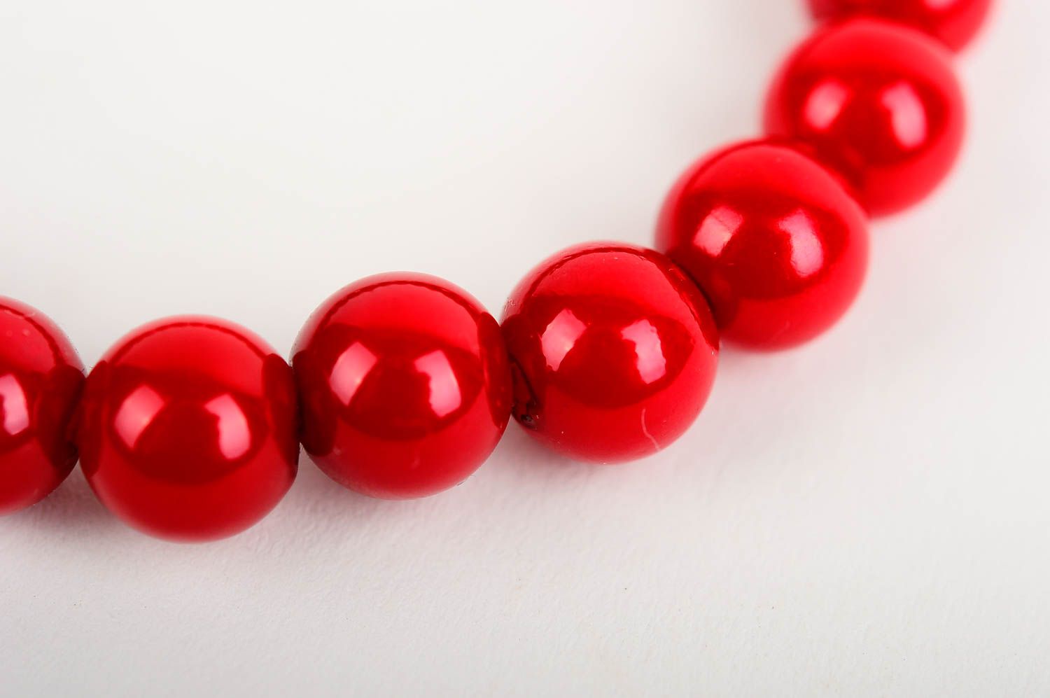 Bracelet perles fantaisie Bijou fait main rouge Cadeau pour femme design photo 5