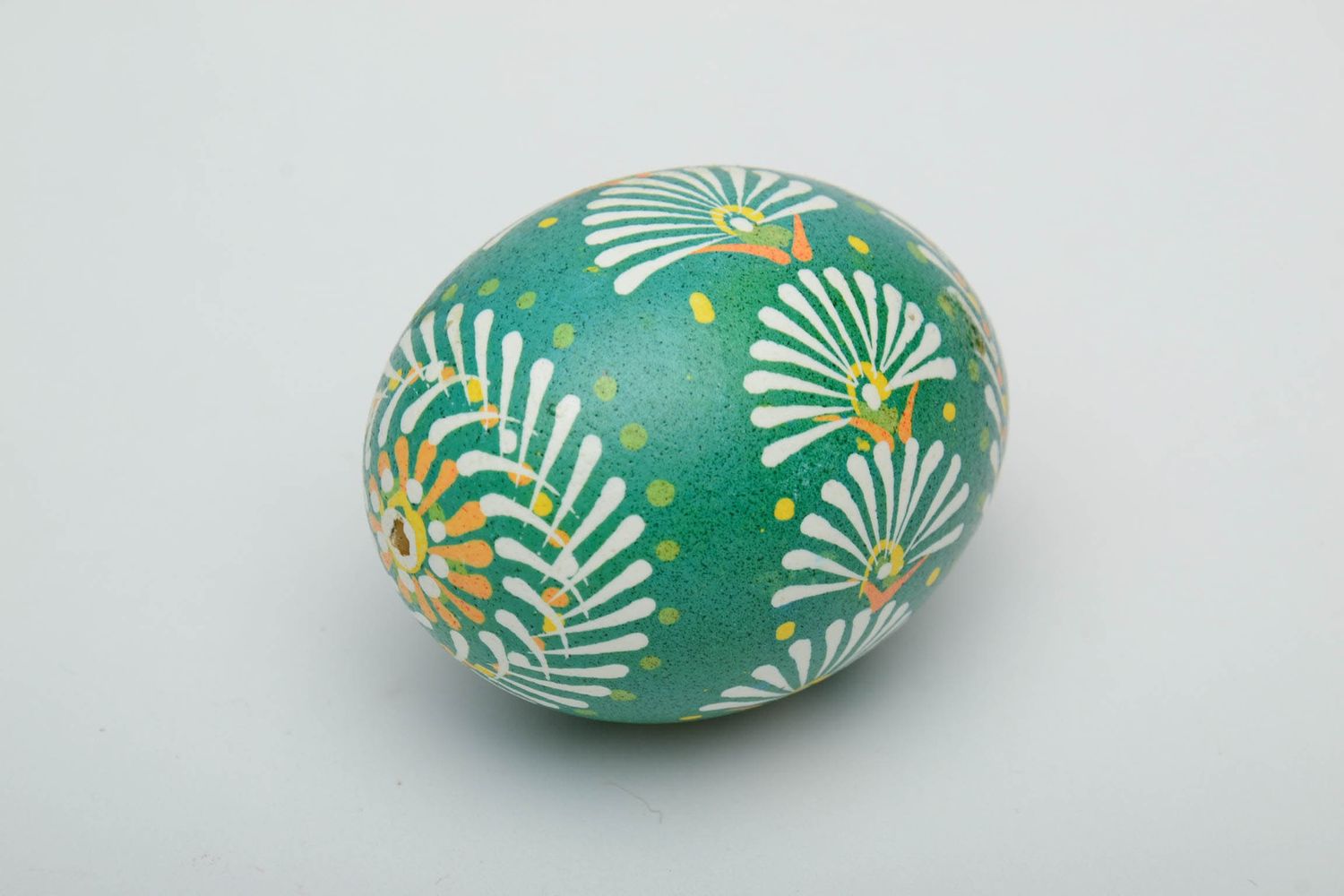 Handmade Easter egg painted in Lemkiv style photo 3
