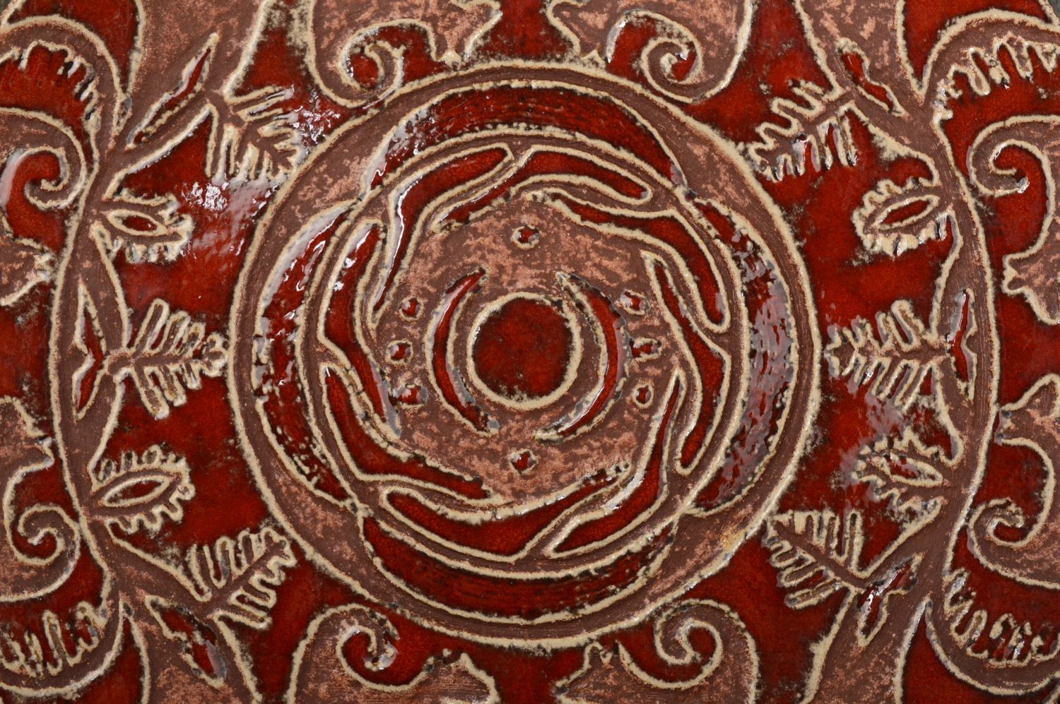 Глиняная тарелка в славянском стиле фото 2