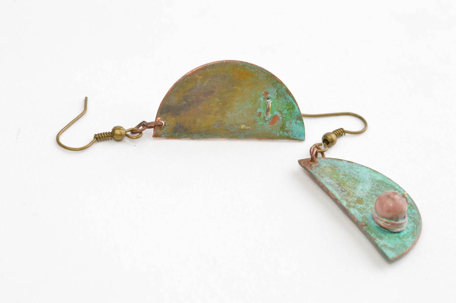 Copper jewelry unusual earrings gift ideas copper accessory designer earrings photo 4