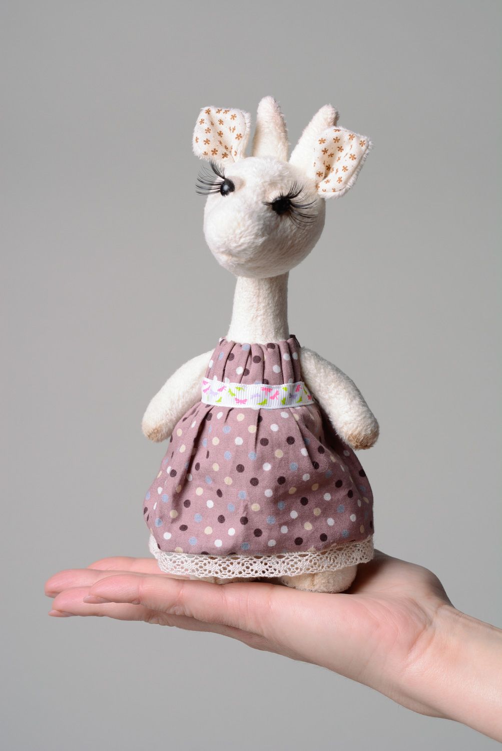 Handmade plush toy nanny-goat for children photo 3