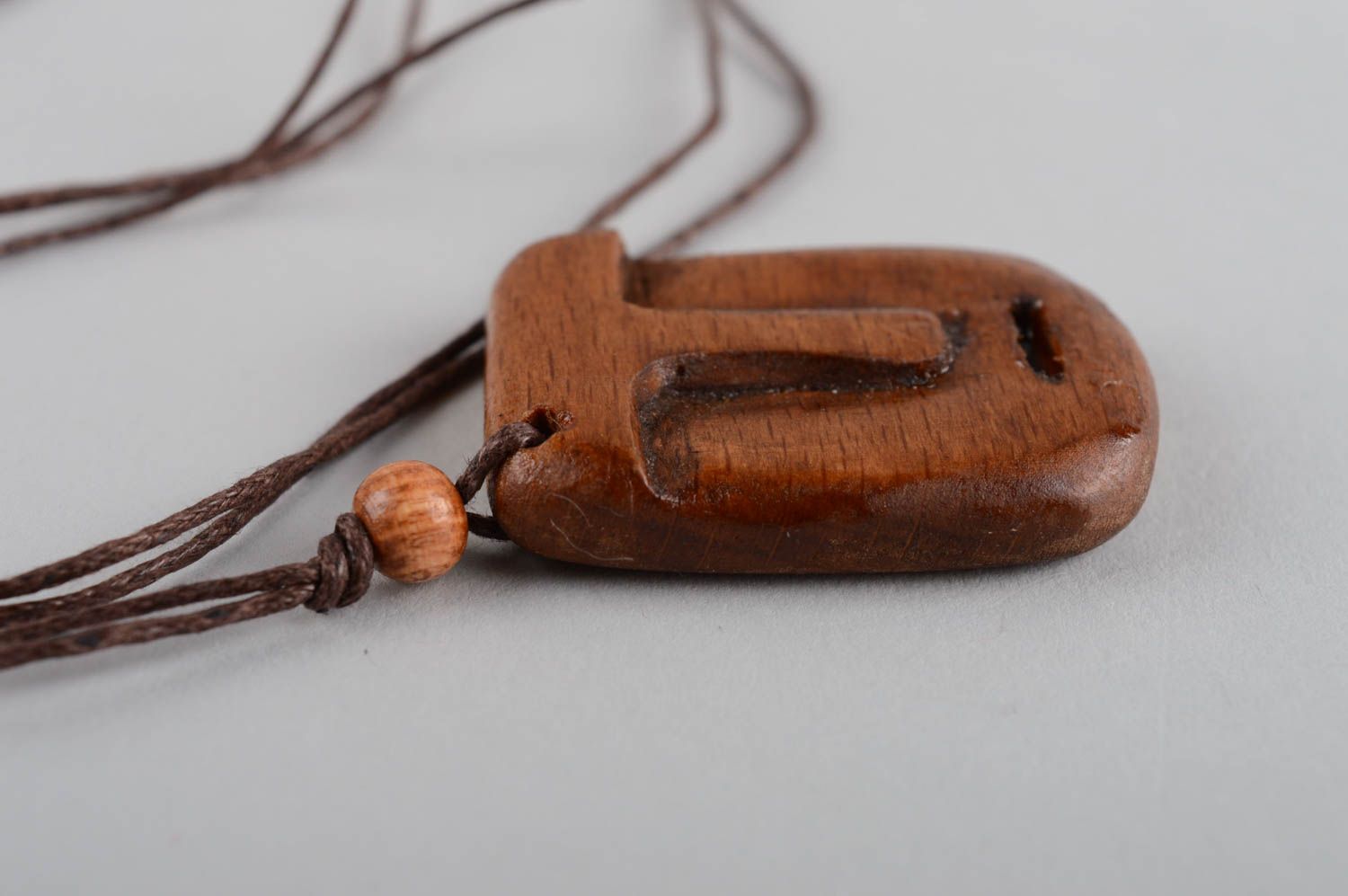 Stylish handmade wooden pendant neck pendant design fashion accessories photo 10