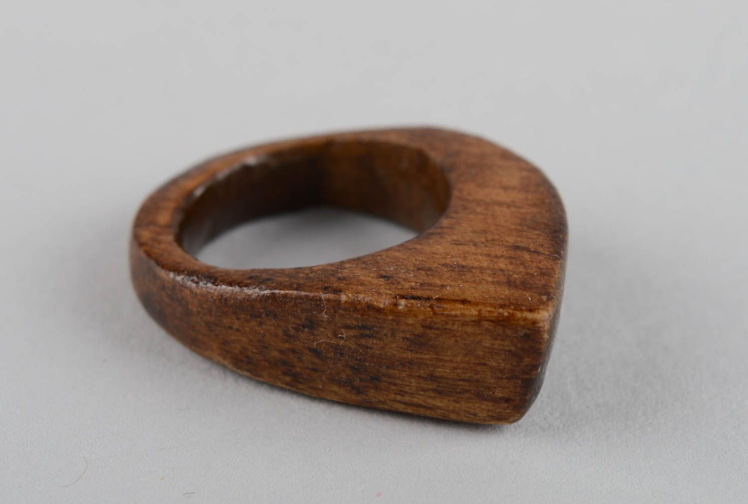 Cute handmade wooden ring fashion accessories for girls wood craft small gifts photo 8