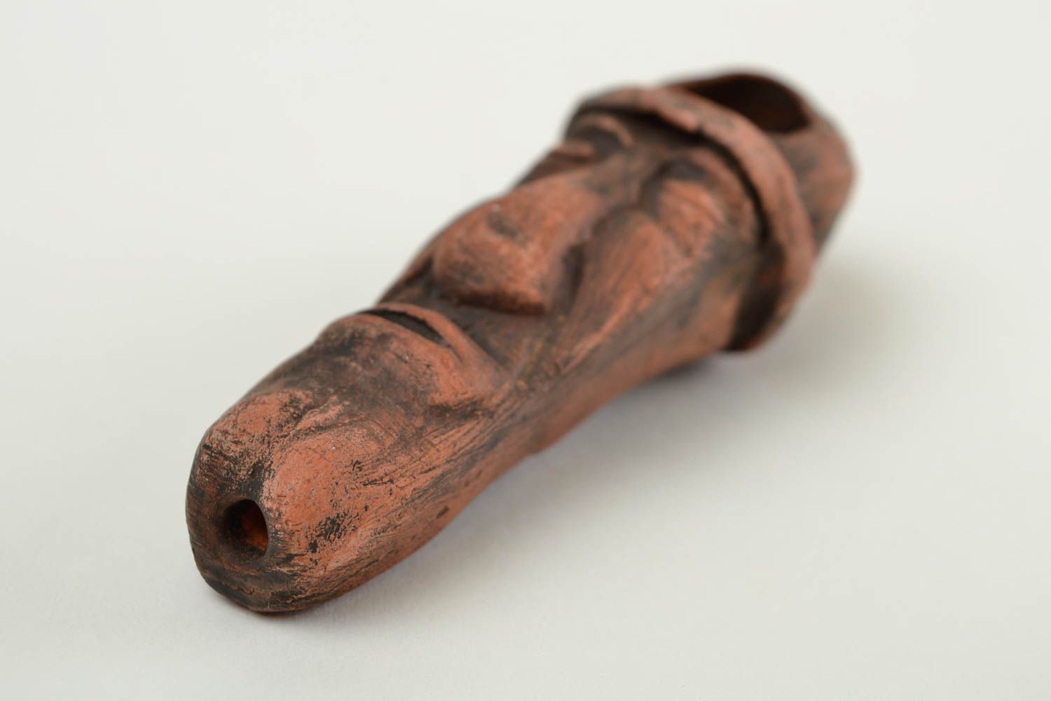 Pipa de barro original hecha a mano accesorio para fumador regalo para hombres foto 5