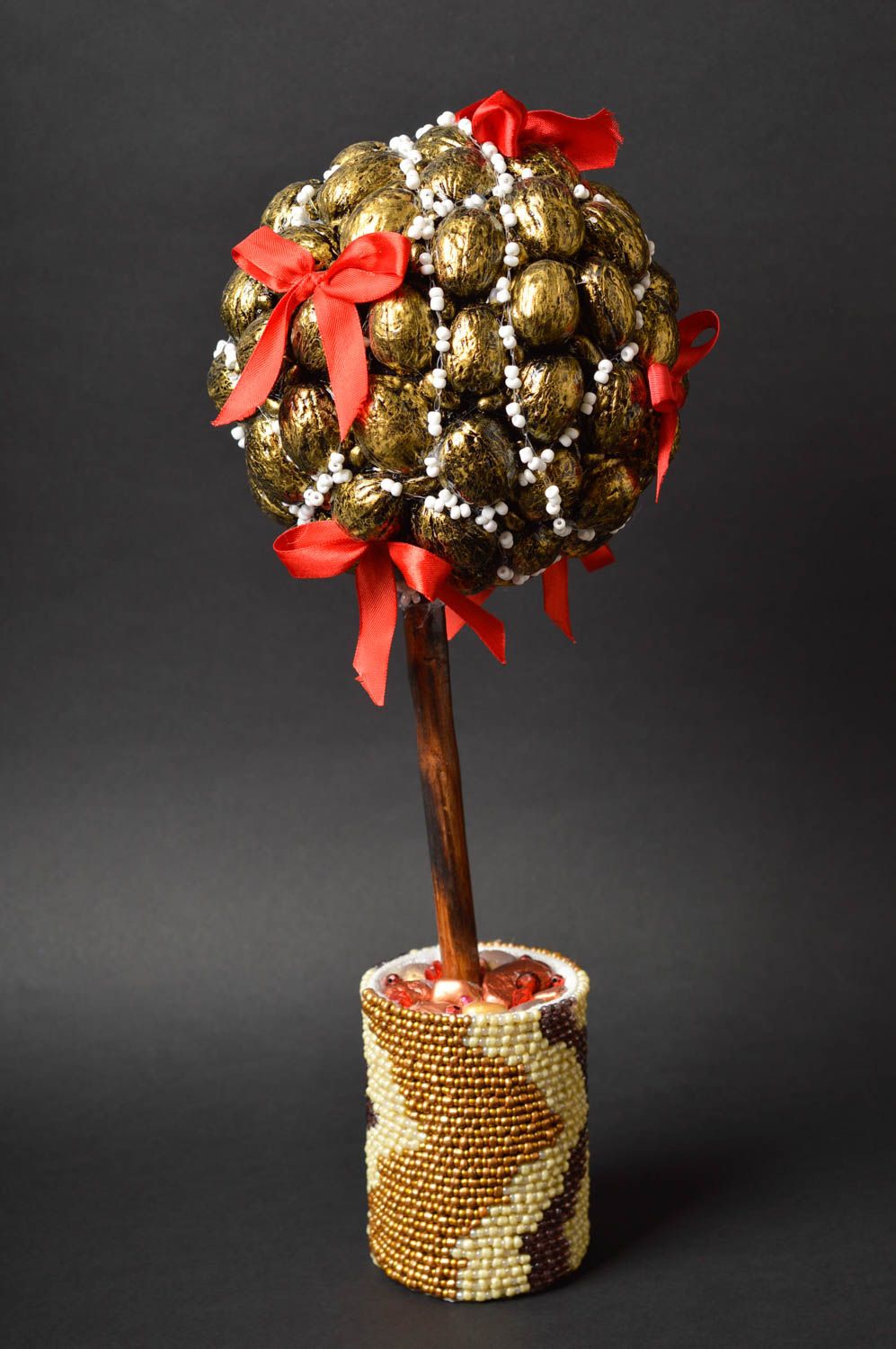Handmade Baum des Glücks aus Nüssen ausgefallenes Geschenk Baum künstlich  foto 2